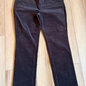Women's Brown Corduroy Staight pants 10p New With Tags